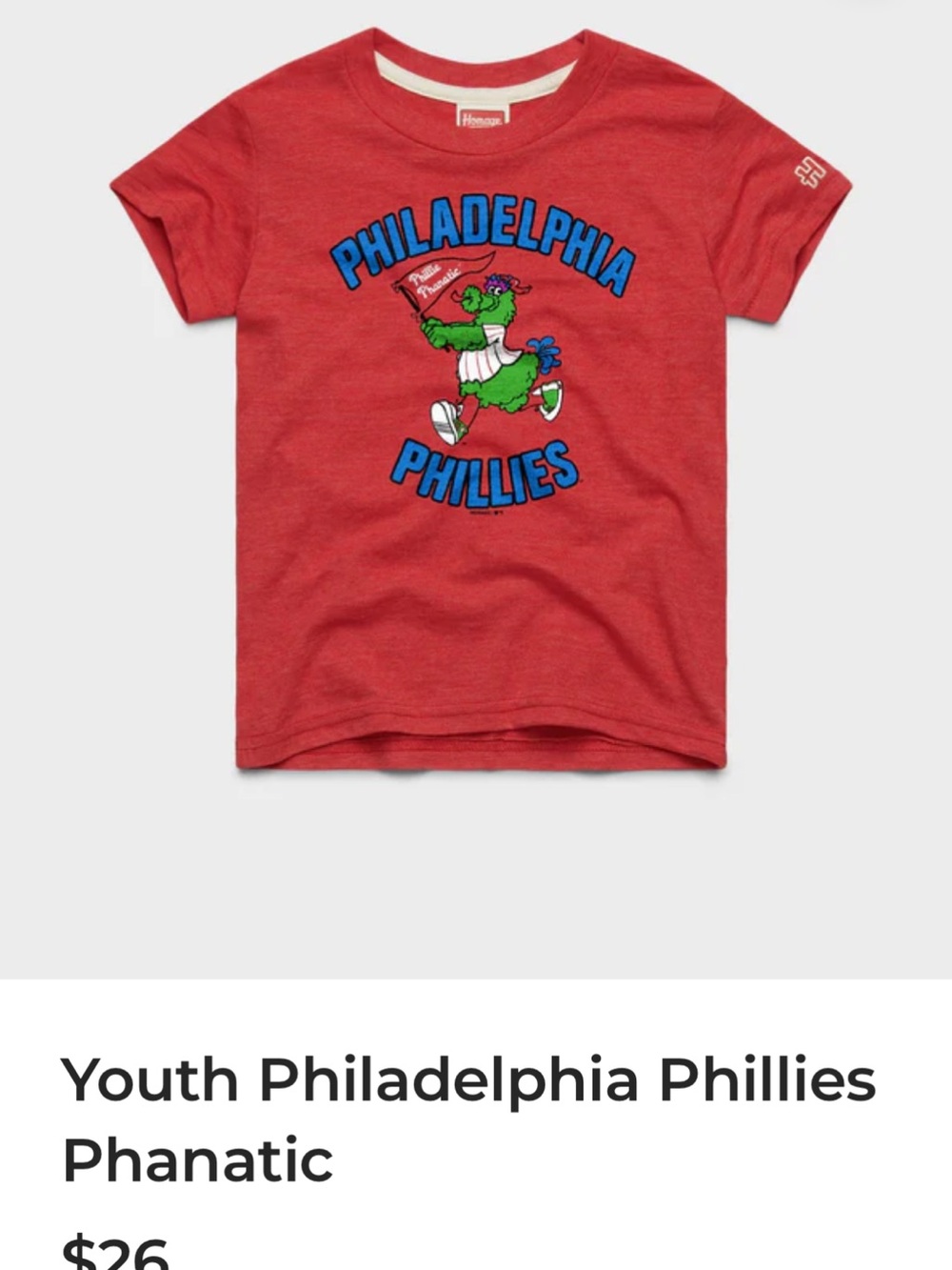 HOMAGE Red Phillies Phanatic Graphic Tee